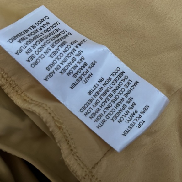 NWT Danielle Bernstein Mustard Satin Bustier Style Bodysuit - Picture 8 of 8